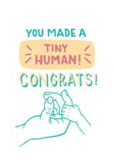 tiny human New Baby Card 15686 created by Carla Letters