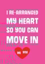 re-arranged meart Valentines Day Card 31448 created by Mostly Beautiful