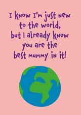 Best Mummy in the World Birthday or Mother's Day card. created by size3art