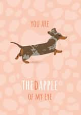 dog dachshund Valentines Day Card 16107 created by Fly high art