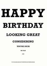 Eye Test Funny Birthday Card created by Gideon Caspi