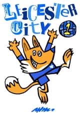 leicester city football Birthday Card 2225 created by Dave Sutton