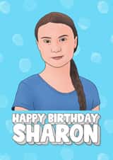 greta thunberg sharon Birthday Card 10088 created by Hey Huns It's Nicole