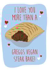 Greggs Vegan Valentines Day Card 40374 created by I Made A Card
