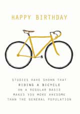 cyclist bike Birthday Card 16211 created by Yellowstone Art Boutique