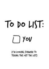 to do list looking forward Valentines Day Card 27264 created by Offhand Cards