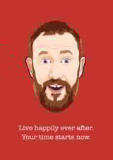 Alex Horne wedding design - red created by Wayne Oliver