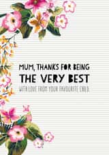 thanks for being the very best Mothers Day Card 29499 created by I am Nat