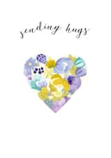 sending hugs adult Sympathy Card 2040 created by Pink Pig