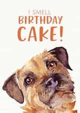Border Terrier Birthday Card 1000 created by Jo Scott Art