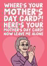 Gavin And Stacey Mother's Day Card - Where's Your Mother's Day Card? - Doris created by Studio Doodles