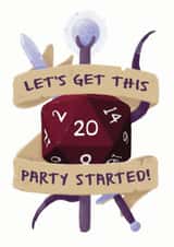 D&D DnD Birthday Card 15600 created by Roll To Hit Workshop