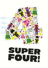 four 4 Birthday Card 10479 created by Rulu