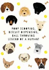 Poop scooping legend, father's day card created by Heather Alstead Design LTD