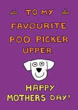 favourite poo Mothers Day Card 1941 created by Off The Leash Cartoons by Rupert Fawcett