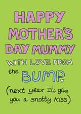 Cute Mother's Day card for an expectant mum created by Happy Octopus by Rupert Fawcett