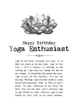 Happy Birthday Yoga Enthusiast created by Coulson Macleod