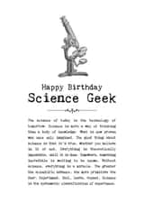 Happy Birthday Science Geek created by Coulson Macleod