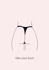bum naughty Valentines Day Card 40799 created by Anya-Lee Temple