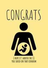 cheeky Female Pregnancy Card 15283 created by Hardly Appropriate