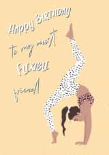 Fun Birthday card for your flexible yoga friend created by Lisa Parker