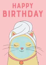 Happy Birthday - Pamper Cat created by Katherine Lynas