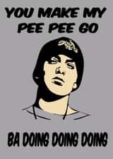 eminem pee pee Valentines Day Card 40496 created by Cairn Newton