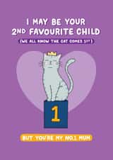 2nd Favourite to the Cat Card for Mum created by Inky in the Wild