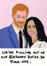 Royals Meghan Birthday Card 14392 created by Do Something David