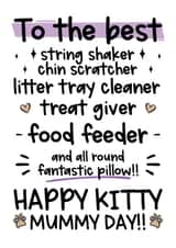 The Best Cat Mum Mother's Day Card created by The Laughing Sloth