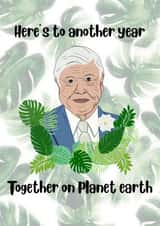 Here's to another year, together on planet earth - Attenborough created by Celebgear