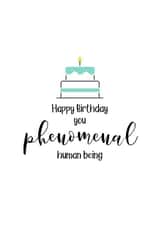 phenomenal human being Birthday Card 31924 created by Rachey Jay Crafts