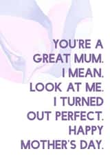 Cheeky Mother's Day Card For Mum created by SixElevenCreations