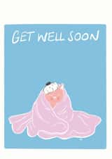 cat blanket Get Well Card 16621 created by That Fat Cat Illustration