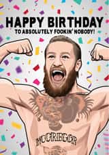conor mcgregor Cage Fighting Birthday Card 16149 created by All Things Banter