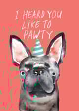 frenchie party Birthday Card 15557 created by JOLLY AWESOME