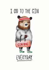 gin bear Birthday Card 15559 created by JOLLY AWESOME