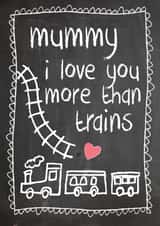 trains cute Mothers Day Card 15177 created by Mad Philomena