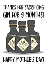 gin alcohol Mothers Day Card 11356 created by TeePee Creations