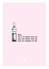 drink wine Mothers Day Card 16634 created by Design By Eleven