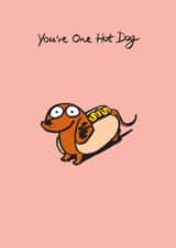 sausage dog Love & Friendship Card 31965 created by Cardinky