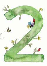 Happy 2nd birthday nature card created by Heidi Burton