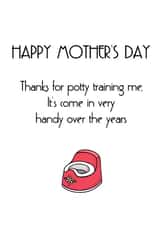 potty training Mothers Day Card 40781 created by Totally Mailed It
