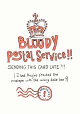 bloody postal Birthday Card 13434 created by The Curious Pancake