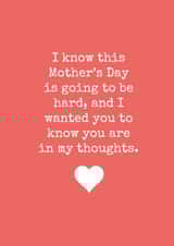 Mother's Day bereavement Mothers Day Card 8901 created by Duckduckle Design