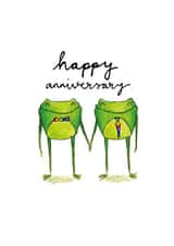 LGBTQ+ Cute Frog Anniversary Card created by Odd Socks