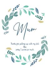 putting up shit Mothers Day Card 38799 created by Typically Twig