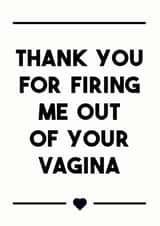 firing vagina Mothers Day Card 13835 created by Dark Heart Cards