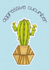 funny, humour, birthday, friend, dad, father, family, birthday, thinking of you, cactus, plant Card 24343 created by Bonnita Moaby