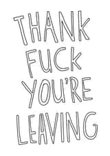 thank fuck adult Leaving Card 16782 created by Craft isn't Dead!